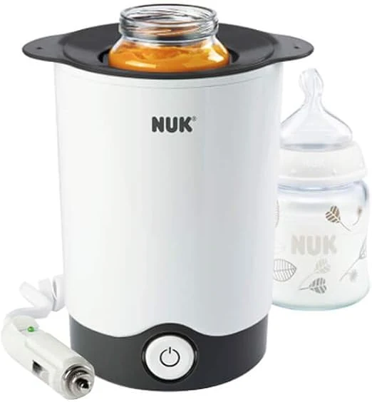 NUK Thermo Express Plus Chauffe-Biberon Portable | Chauffage du Lait et des Repas à Maison et en Voyage | 220–240 V et 12 V